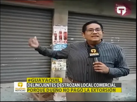 Delincuentes destrozan local comercial parque dueño no pagó la extorsión