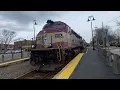 MBTA Commuter Rail Double-Draft in Reading Massachusetts March 31 2021