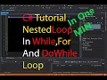 C C SharTutorial NestedLoop In One Min Console APP