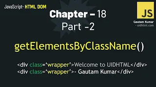 JavaScript - 18 HTML DOM