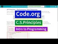 Creating Functions with Parameters Lesson 8 18 Tutorial with Answers Code org CS Principles