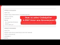 Download Lagu How to solve CodeIgniter A PHP Error was encountered Error Solution
