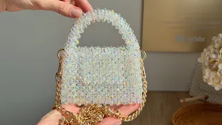 DIY Mini Crystal Beaded Bag | Easy Step by Step Tutorial