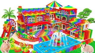 Build Underground House, Swimming Pool For Crab From Magnetic Balls ( Satisfying ) - Magnet ASMR