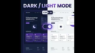 Dark Light Mode Toggle - CSS JavaScript Tutorial Theme Switch