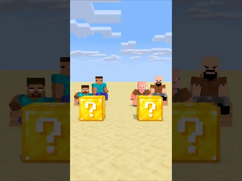 Herobrine And Hebrawn Vs Notch, Techno | Lucky Block #friendship #shorts #trending #anime