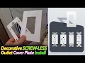 How to Install Screwless Wall Plate Cover - No Screw Outlet Cover Install