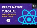 Filter Map methods in React Native Array Methods React Native Tutorial for Beginners