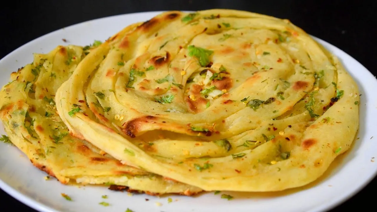 Unique Chilli garlic naan Paratha  ll Butter Naan Paratha First time on youtube by Livelycooking