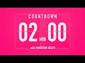 2 Minute Countdown Timer Flip Clock with Vibration Beeps