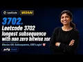 Leetcode 3702 - Longest Subsequence With Non-Zero Bitwise XOR Daily Challenge Tamil