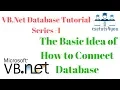 VB Net Database Tutorial Series-1 The Basic Idea of How to Connect Database