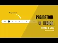Elegant Pagination UI Design Using HTML CSS