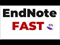 EndNote FAST How to Use EndNote in 2 Minutes Quick Tutorial