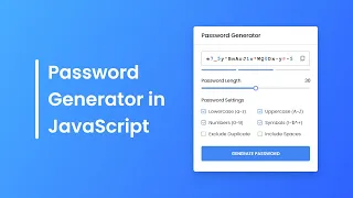 Random Password Generator in HTML CSS JavaScript Password Generator in JavaScript