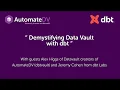 Demystifying Data Vault with dbt - webinar