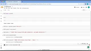 SQLITE PYTHON CREATE - UPDATE