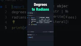 Converting Degrees to Radians in Python