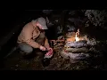 Download Lagu Cooking Alone in a Forest Stone Shelter – Night Survival by Campfire - Ten Bushcraft