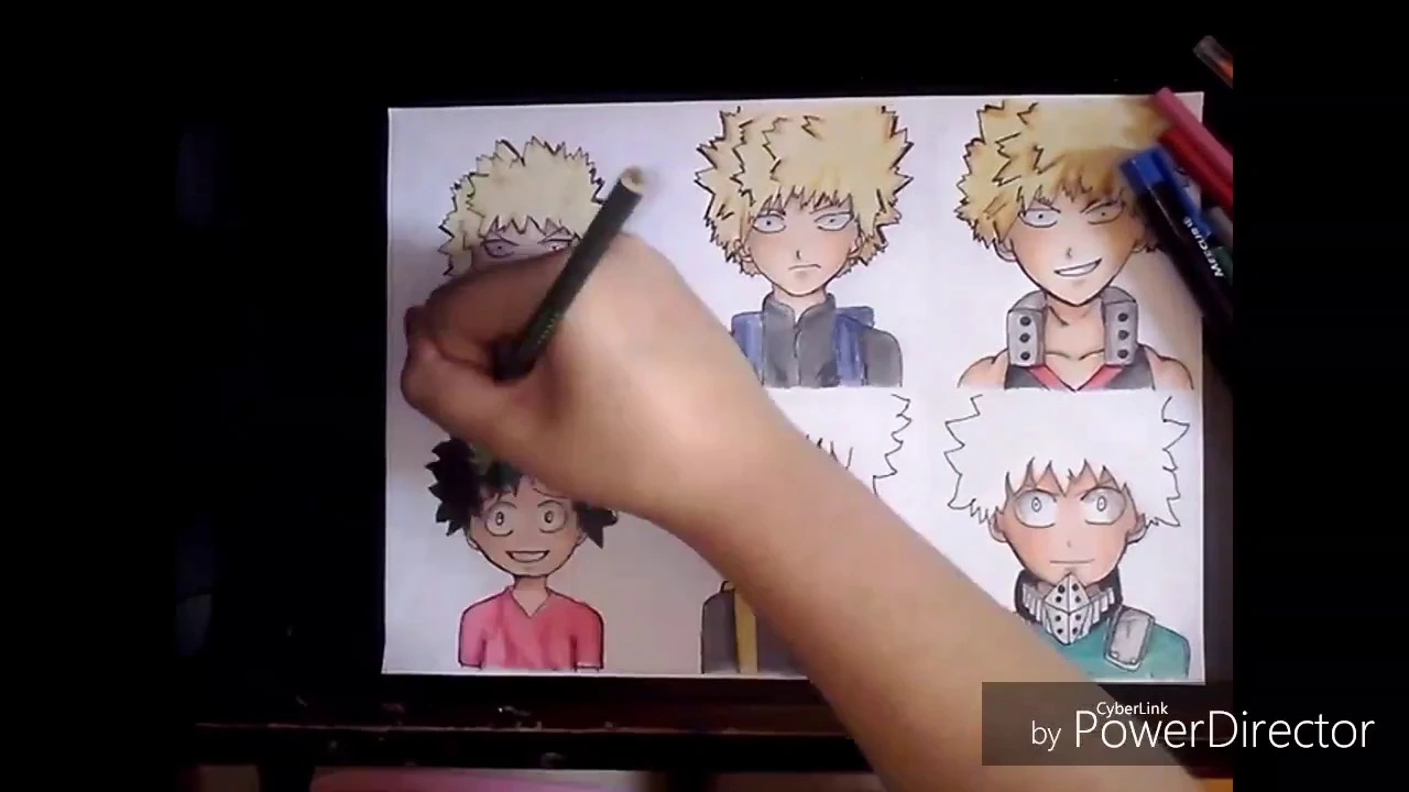 Midoriya and Bakugou (Boku No Hero Academia) - Speed Drawing (Fanart)