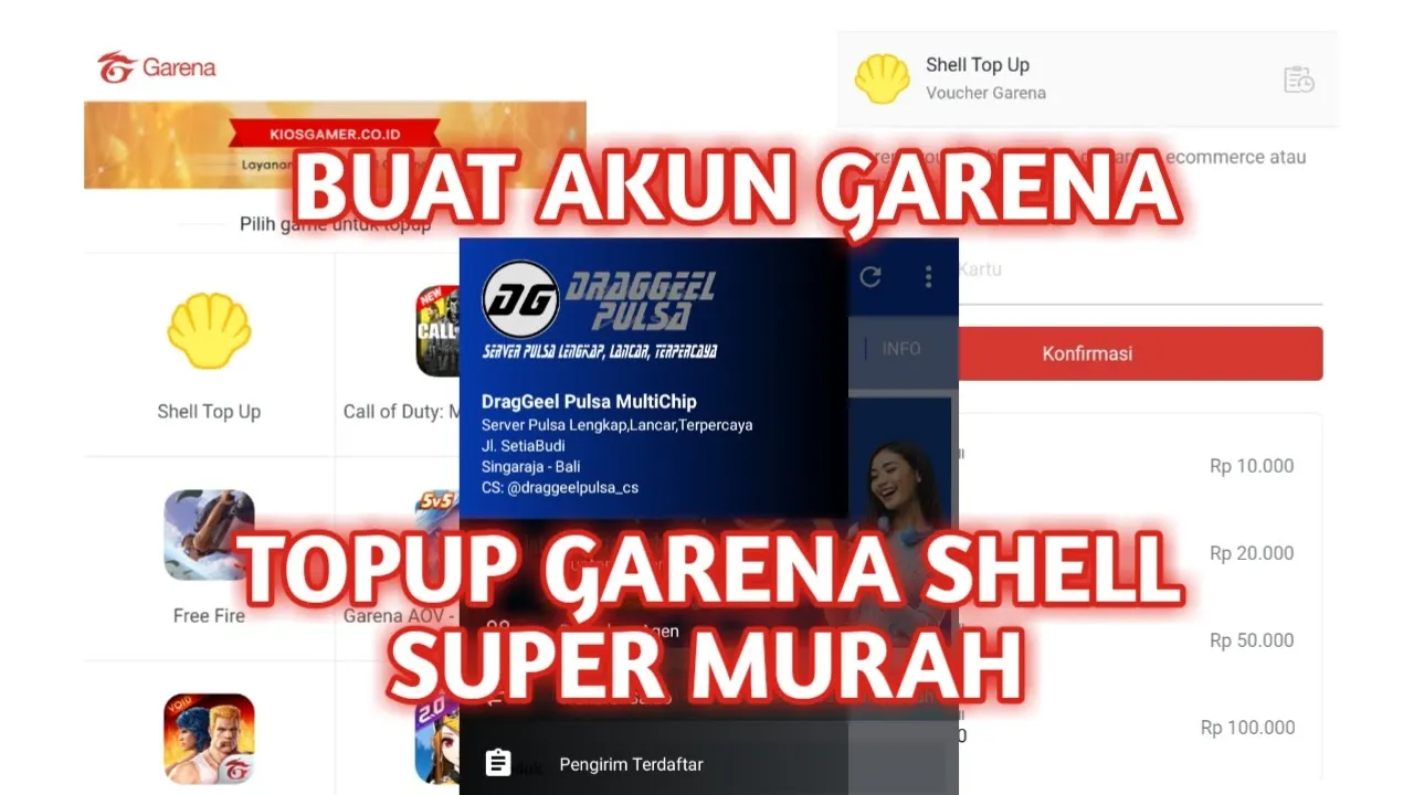 CARA MEMBELI GARENA SHEL VIA METODE DANA PALING MURAH!#dafitsantuy... 