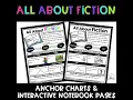 All About Fiction Anchor Charts and Interactive Notebook Pages