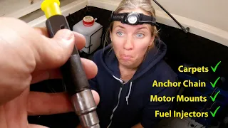 BOAT WORK – Replacing our Fuel Injection, Motor Mounts, Anchor Chain! – Sailing Vessel Delos Ep. 311