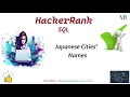 SQL-6 Japanese Cities Names HackerRank Solutions vitechtalks HackerRank SQL