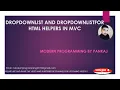 DropDownList and DropDownListFor HTML Helpers in C - Part 21