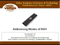EC 305 - Module 4 Addressing and Instruction Set Overview 8051
