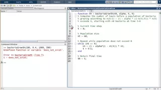 Using the debugger Matlab