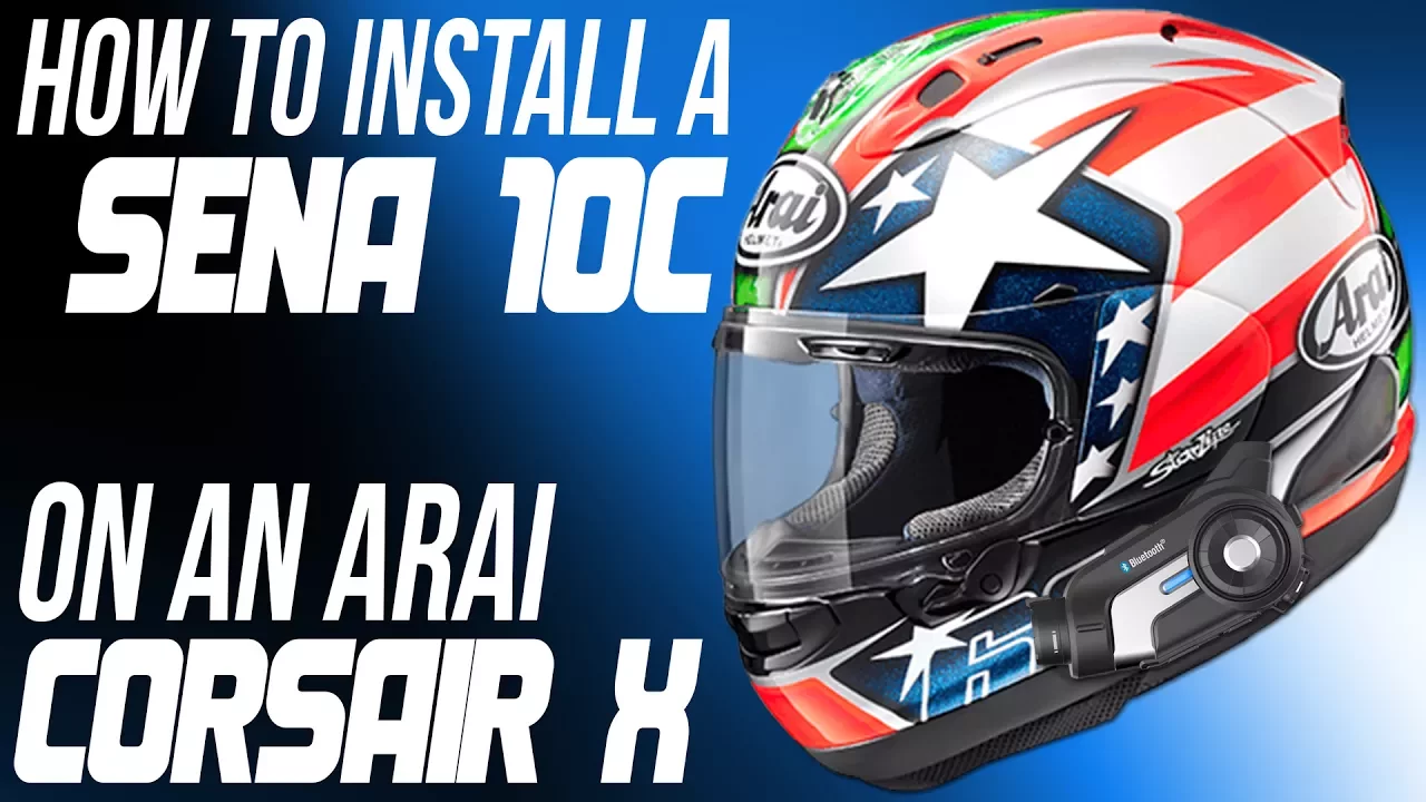 How To Install A Sena 10C Communicator on an Arai Corsair X Helmet from Sportbiketrackgear.com