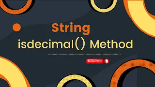 RK Understanding the isdecimal String Method in Python