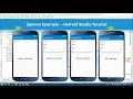 Spinner Example - Android Studio Tutorial