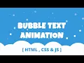 Bubble Text Animation HML CSS JS Omnibits