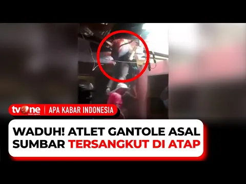 Dramatis! Detik-detik Penyelamatan Atlet Gantole Asal Sumbar yang Terjatuh di Atap
