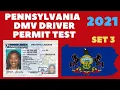 Pennsylvania DMV permit test 2021 for drivers license under PennDOT SET 3
