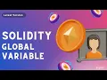 Global Variable - msg sender Part