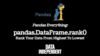 Pandas Rank pd DataFrame rank