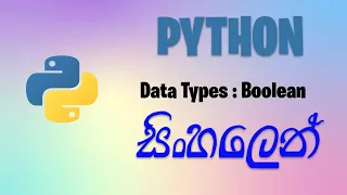 Data Types Boolean Python Tutorial for Beginners with Examples in Sinhala