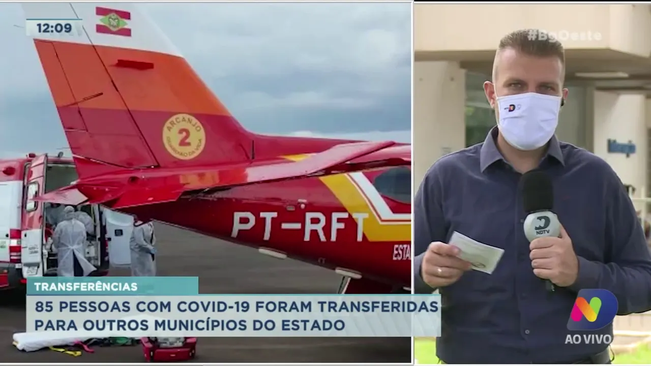 Transferências: 85 pessoas com Covid-19 foram transferidas de Chapecó para outros municípios de SC