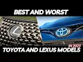 Best and Worst Toyota and Lexus Models for Reliability in 2023