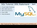 SQL Tutorial DDL Commands Create Table Alter Add Drop Columns Table Database - Episode 2