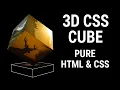 3D Rotating Cube Using Pure HTML CSS CSS Animation Tutorial