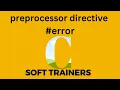 C12 5 preprocessor directives error C language for Beginners Dr Khaja Masthan