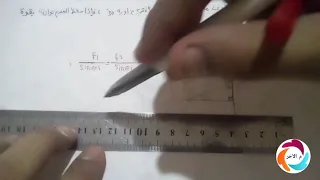 قاعدة لامي١ حل مسألة رقم ١ على الجسم المائل اولى معهد فني صناعي 