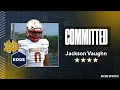 WATCH 4-star EDGE Jackson Vaughn Commits to Notre Dame No 15 EDGE Overall