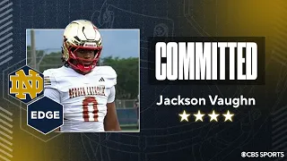 WATCH 4-star EDGE Jackson Vaughn Commits to Notre Dame No 15 EDGE Overall