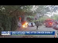 SEATTLE POLICE Van with kids inside catches fire after man rams it