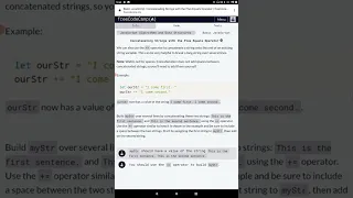 freeCodeCamp - Concatenating Strings with Operator Constructing Strings with Variables